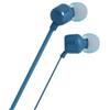 JBL Cuffie Intrauricolari JBL TUNE160, con Suono JBL Pure Bass in un piccolo contenitore ultraportatile, perfette per l'uso quotidiano, Blu