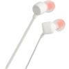 JBL Cuffie Intrauricolari JBL TUNE160, con Suono JBL Pure Bass in un piccolo contenitore ultraportatile, perfette per l'uso quotidiano, Bianco