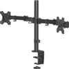 Hama Supporto da tavolo Hama Standard 2 per due monitor orientabile/inclinabile/estensibile/13" - 32"/Nero [118491]