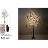 Due Esse Christmas Albero Decorativo con Rami Marroni pvc Innevati 120cm 100 Microled di Dueesse