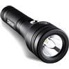 Cressi Astra 1200 Torch Black - Torcia Subacquea LED Ricaricabile Alta Luminosità 1200 Lumen Impermeabile IPX8 100m, Unisex Nera e Compatta, per Immersioni, Pesca, Esplorazioni Acquatiche