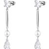 Brosway Orecchini Donna, Orecchini Pendenti in Acciaio e Perle | Collezione AFFINITY - BFF194
