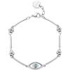 Brosway Bracciale Donna, Bracciale Rigido in Acciaio e Cristalli/pietre Naturali con Simbolo Occhio | Collezione Chakra - BHKB150