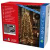 Konstsmide Micro LED Compactlights 6651-100 - Guaina con anello, 6 fili da 180 diodi, timer da 8 ore, 1080 diodi bianchi caldi, trasformatore esterno da 30 V (IP44), 9 W, cavo nero