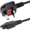 StarTech.com 2m Laptop Power Cord - 3 Slot for UK - BS-1363 to C5 Clover Leaf Power Cable Lead