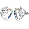 Qings Orecchini Bambina Unicorno Argento 925 Orecchini Anallergici, Animali Gioielli Unicorno Orecchini Donna Argento Sterling 925 Regalo di Compleanno per Ragazze Figlia