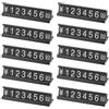 SagaSave 10 pezzi prezzo display contatore, prezzo regolabile con base in alluminio per prezzo Display Cube Block Kit per vendita al dettaglio, nero