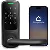 ULTRALOQ Latch 5 Built-in WiFi Smart Lock con NFC, 5-in-1 Keyless Entry, serratura con Bluetooth, maniglia intelligente con tastiera (nero)