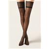 Calzedonia Autoreggenti Velate Cuori Nero