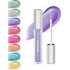 Lestpola Rossetto liquido, viola camaleonte metallizzato, resistente all'acqua, lucidalabbra High Shine Volume Gloss, olografico Not-Sticky Lipstick Iridescent Makeup per donne Natale-03