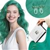 RUNATURE Teal Micro Ring Extension Capelli Remy Umani 22 Pollice/55cm Verde Lisci Straight Hair 25 Stands/25g - Micro Beads Loop Naturali