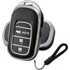 ATFIGII, custodia per telecomando chiave auto, compatibile con Honda HRV CRV LX per Civic Si Type R Sport Touring Hatchback 2022-2026, custodia protettiva in TPU con moschettone, 3 pulsanti, Argento