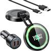 YOSH Caricatore Wireless Auto per Magsafe da Cruscotto [15W Ricarica Veloce & Pieghevole], Supporto Telefono Auto Magnetico, Ricarica Wireless per iPhone 16/15/14/13/12, con Caricatore Automobile 36W