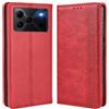 MOJIA Cover per Doogee Note 56 / Note 56 Plus/Note 56 Pro, PU Custodia Antiurto Resistente ai Graffi, Custodia Flip Portafoglio per Telefono con Supporto e Slot per Schede. Rosso
