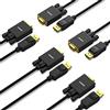 BENFEI Cavo da DisplayPort a VGA, confezione da 5 adattatori placcati oro da 1,8 m per computer/laptop a VGA di monitor/proiettore (non bidirezionale, non compatibile con HDMI o USB)