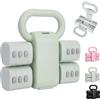 ZhaoCo Set di Manubri Regolabili 2 in 1, Convertibile in Kettlebells, 4 in 1 Peso: 1/1,5/2/2,5kg ciascuno, Pesi liberi per Allenamento Casa/Donna, con Regolazione Rapida (Nero)