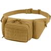 Adiwo Marsupio con 5 Tasche, Marsupio Tattico da Uomo, Bum Bag Cintura Regolabile Singola Spalla per Allenamento All'aperto Escursionismo Campeggio, Nero