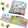 Aolso Puzzle Magnetici Giochi per Bambini 3-7 Anni, Giocattolo Montessori, Puzzle Animali Magnetico Gioco,Giochi da Viaggio per Bambini 2 Anni-Vigili del Fuoco e Soccorso