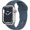 DONEGANI C1B per Cinturino Apple Watch 40mm 44 mm 46mm 42mm 45mm 41mm 38mm 49mm Se Ultra 2 Serie 10 9 8 7 6 5 4 3 Band Bracciale Sport Silicone, Abisso Blu