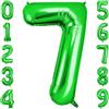 OFFCUP Palloncini Compleanno Verde 101 CM, Palloncino Numero 7, Foil Palloncini Numeri, Giganti Palloncini Numeri, Decorazioni Festa Compleanno, Gonfiabili Pallone per Anniversario