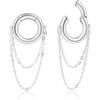 DOEARKO Pesi per tunnel dell'orecchio Dilatatore per Orecchio in Acciaio Inossidabile Ear Tunnel Expanders Stretchers Body Piercing Jewelry per Uomini e Donne 6mm (Argentato)
