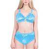 LittleForBig Set di biancheria intima unisex con cinghie Lingerie Loungewear Sissy Pizzo Volant Regolabile Raso Bralette Mutandine Set, Blu, XXL