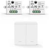 ELLENNE Kit Interruttore Luce Smart WiFi - Ricevitore + Interruttore Wireless, Controllo Remoto Intelligente compatibile con App Tuya e Google Home/Alexa (2 Ricevitori e 1 Interruttore (2 Tasti))