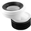 Rundago Raccordo Eccentrico per WC, Tubo di Collegamento Rigido per WC, Eccentrico Dritto Bocchetta di Collegamento per WC, PVC e Gomma, Bianco (50mm Sfalsamento)