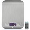 HomeFashion Bilancia da cucina digitale Bilancia per alimenti con piattaforma in acciaio inossidabile elettronica con display LCD retroilluminato Multifunzione per uso domestico e 5kg 1g 11libbr