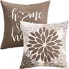 Aisybaklyn Marrone Dalia Copricuscini Divano 45x45 cm Cuscini per Divano Federe Decorativi Velluto Motivo Geometrico Fodera Cuscino Quadrato Morbido Fodere All'aperto Camera da Letto Soggiorno Set di 2