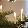 Hellum catena luci albero Natale LED-filamento, Made in Germany, catena clip, 20 luci, lunghezza 13,3 m, bianco caldo, fusto avorio, per interni, spina divisibile, <59 lm 814019