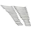 Rolson 46895 Set di chiavi inglesi in acciaio cromo vanadio lucido, multicolore (32 pezzi)