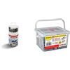 Fischer Set 18 Punte per Trapano Assortite Muro Legno, Metallo, SDX/HSS, 530667 & Kit Smartfix Box, 80 Tasselli Con Vite Con Gancio Per Muro Pieno E Mattone Forato, Trasparente