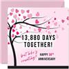 Stuff4 Biglietto divertente 38° anniversario di matrimonio moglie o marito 13880