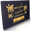 Stilingo Zerbino Paradiso - zerbino interno porta Stuoia porta VW Bulli Floor Mat Benvenuti a Paradise Dirt Trap Mat Stilingo Stuoia d'ingresso Stuoia Campeggio Porta d'ingresso 70 x 50 cm