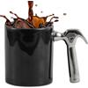 ZONSUSE Mug Creativo con Manico a Martello, Tazza Divertente in Stile Meccanico, Tazza da Colazione Originale, Idea Regalo per Uomo, Papà, Colleghi e Amanti del Fai da Te 350ml (Martello D'argento)