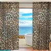 AUUXVA Tende trasparenti con stampa leopardata per soggiorno, camera da letto, cucina, decorazione per la casa, 139,7 x 213,4 cm, 2 pannelli