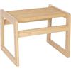 Relaxdays Sgabello Bagno in bambù Compatto, Struttura Aperta, 30x38x33 cm, Panca per Sauna e corridoio, Naturale