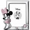 VALENTI & CO. Disney Baby - Minnie Mouse - Idea Regalo Cornice per Foto in Argento da Tavolo o Comodino per la Cameretta della Bambina con dettagli colorati e a forma di caramella