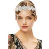 BABEYOND Gatsby 1920s - Fascia per capelli in stile anni '20, con strass, accessorio Charleston