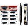 Hppsctink 4 paia Adesivi per eyeliner per ciglia e 1.6ml Penna eyeliner, Ciglia finte arricciate, Resistenti all'acqua, al sudore e alle sbavature, eye cream