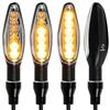 evermotor Omologate 12V 4 pezzi E32 Frecce LED Moto, LED Indicatore di direzione per moto, Indicatore di direzione sequenziale, Alluminio, IP67 Impermeabile