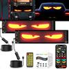 ZIMAOER Occhi LED per Camion, Luci Devil Eyes per Auto, Display LED Flessibile Grande Programmabile per Auto, Camion, Negozi, Design Dinamico Fai-da-Te, Cartello Pubblicitario (2pz 9.2x37.4cm)