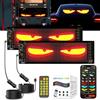 ZIMAOER Occhi LED per Camion, Luci Devil Eyes per Auto, Display LED Flessibile Grande Programmabile per Auto, Camion, Negozi, Design Dinamico Fai-da-Te, Cartello Pubblicitario (2pz 10.2x34.8cm)