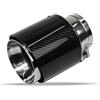 Krtopo Tubo di Scarico per Auto Krtopo 2.5 Pollici (63MM) Punte di Scarico Silenziatore Coda Gola End Tubo Auto Silenziatore Auto Adattatore Universale Regolabile In Fibra di Carbonio e Acciaio Inox