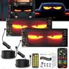 ZIMAOER Occhi LED per Camion, Luci Devil Eyes per Auto, Display LED Flessibile Grande Programmabile per Auto, Camion, Negozi, Design Dinamico Fai-da-Te, Cartello Pubblicitario (2pz 7x17.3cm)