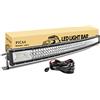 PICAA Faro da lavoro a LED, 42 pollici, 540 W, bombato, 12 V, con cablaggio, bombato, tre file, luce supplementare, bar, per SUV Offroad, ATV, UTV, trattore, 4 x 4 auto