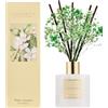 COCORRÍNA Diffusore Profumo Ambiente, 200ml Diffusore Profumato White Jasmine con Bastoncini Diffusore di Olio Essenziale di Fragranza per la Casa per la Decorazione della Mensola del Bagno