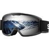 NewBEP Occhiali da sci anti-appannamento, antivento, design OTG, occhiali da snowboard UV400, lenti per proteggere gli occhi, per adulti e ragazzi (montatura nera - lenti argentate)