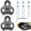 Wefaly Compatibile con Look Keo Bike Pedali a 3 fori, Grip Carbon Classic Cleats - Set di piastre per scarpe da corsa, colore: Grigio